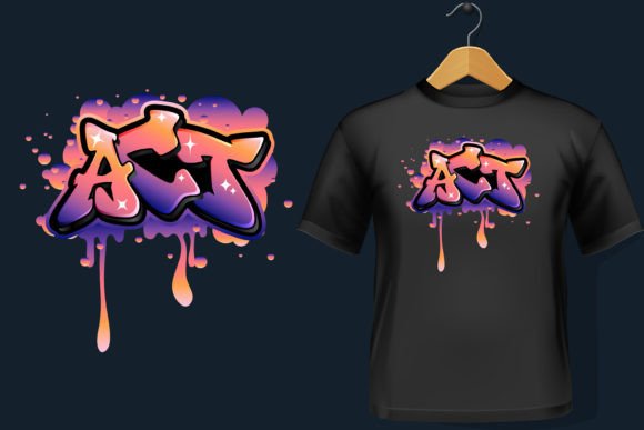 Act: Edgy Graffiti Graphics for T-Shirt Designs