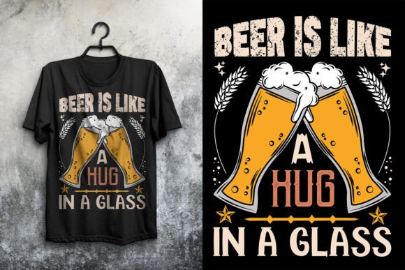 Beer T-shirt Graphics for Print Templates