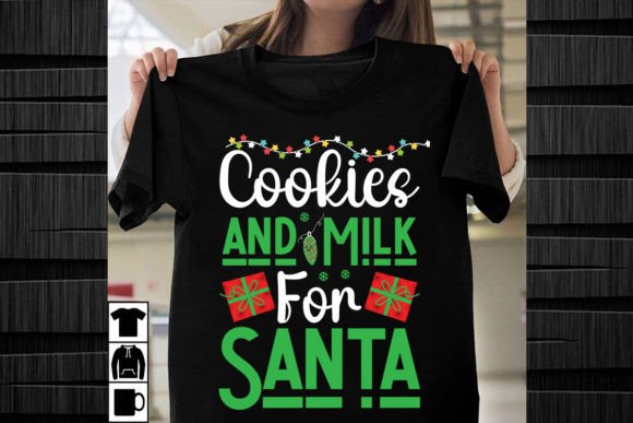 Cookies and Milk for Santa SVG: Graphics & T-Shirt Designs