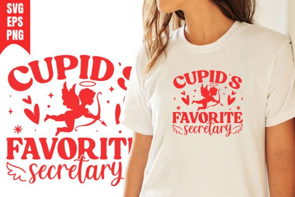 Cupid’s Favorite Secretary Valentine Svg – Graphics & T-Shirt Designs