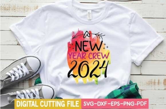 New Year Crew 2024 Svg: Graphics & T-Shirt Designs