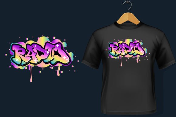 Radio Graphics: Bold Graffiti Design for T-Shirt Designs