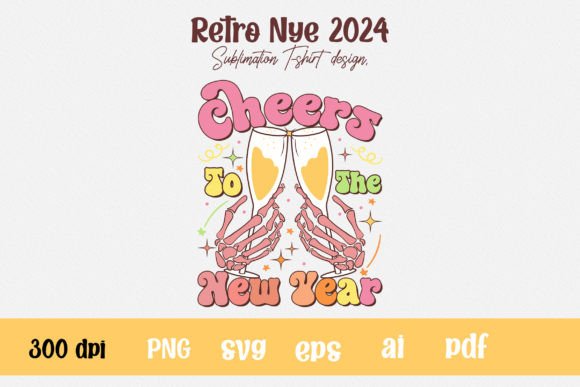 Retro Groovy Cheers PNG: Graphics for T-Shirt Designs