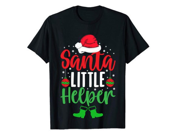 Santa Little Helper: Festive Graphics & T-Shirt Designs