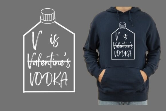 V is Vodka Funny PNG Graphics for T-Shirt Designs