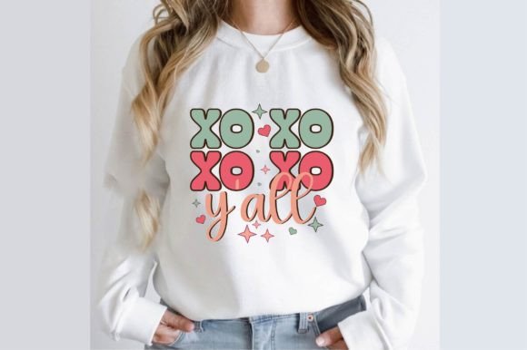Xo Xo Xo Xo Y’all Valentine Retro Graphics for T-Shirt Designs
